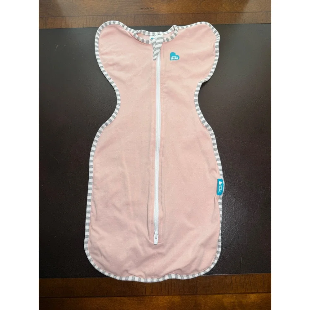 Love To Dream Swaddle UP Newborn Pink Stretch Cotton 1.0 TOG Sleep Sack